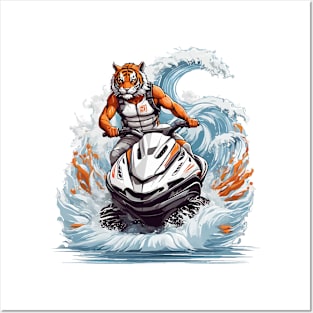 Jet ski Tiger Posters and Art